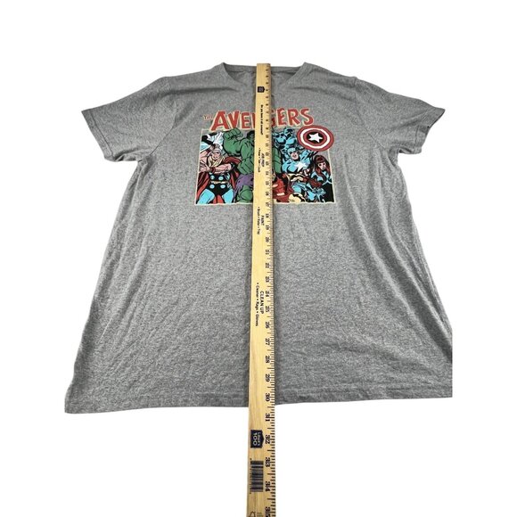 Marvel Avengers Graphic Tee Gray XL Cotton Blend Comic Novelty Print Casual - Picture 6 of 16